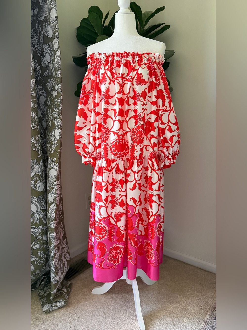 NWT Anthropologie Delfi Sasha Off the shoulder Maxi Dress